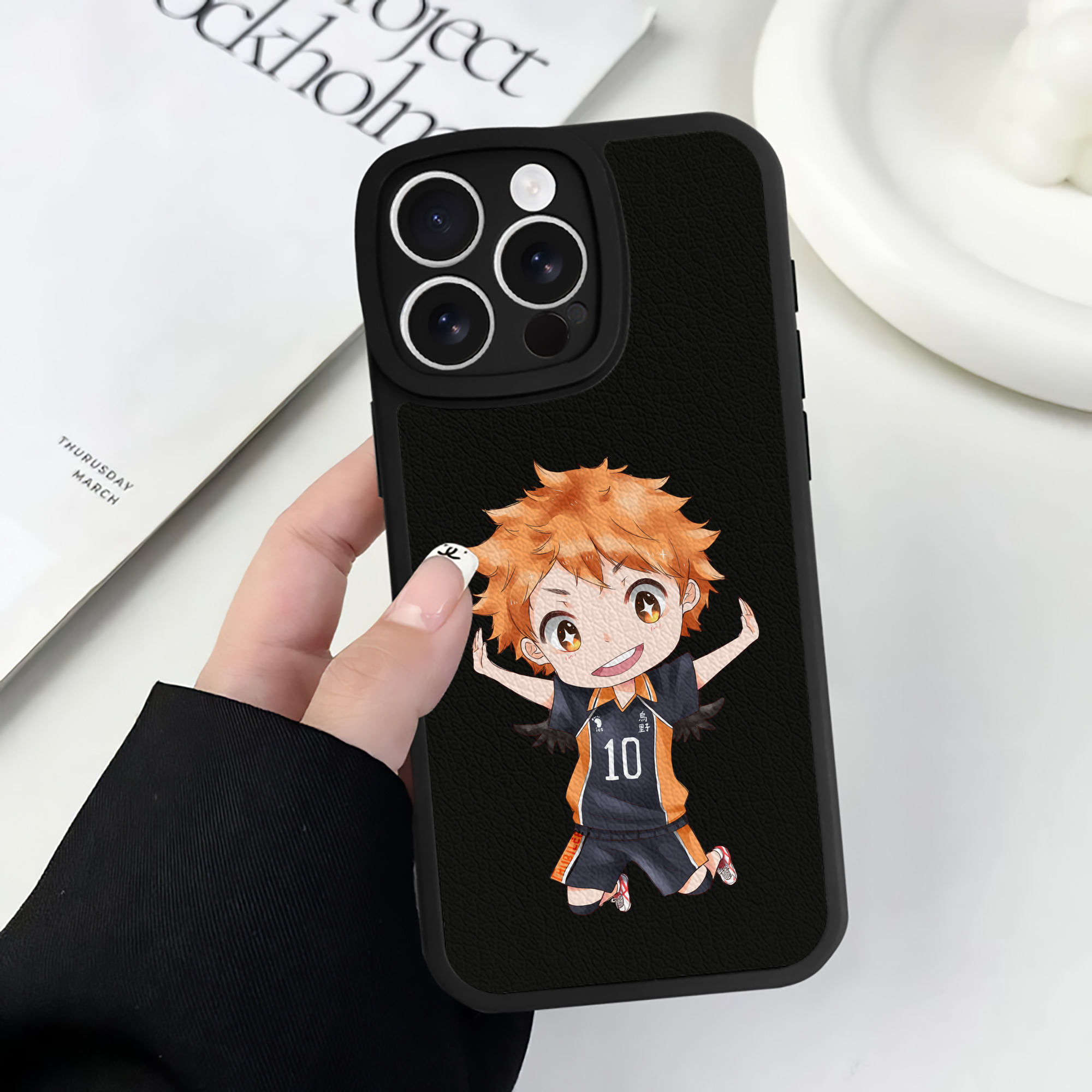 （画像用） ハイキュー!! Haikyu!! 【iPhone 16シリーズ対応】シリコンスマホケース（レザー調） 材質：シリコン